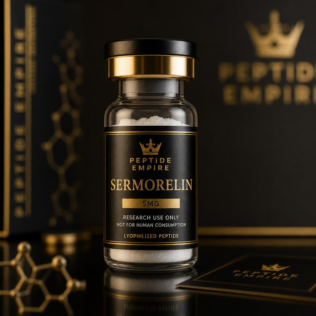 Sermorelin research peptide vial — Peptide Empire
