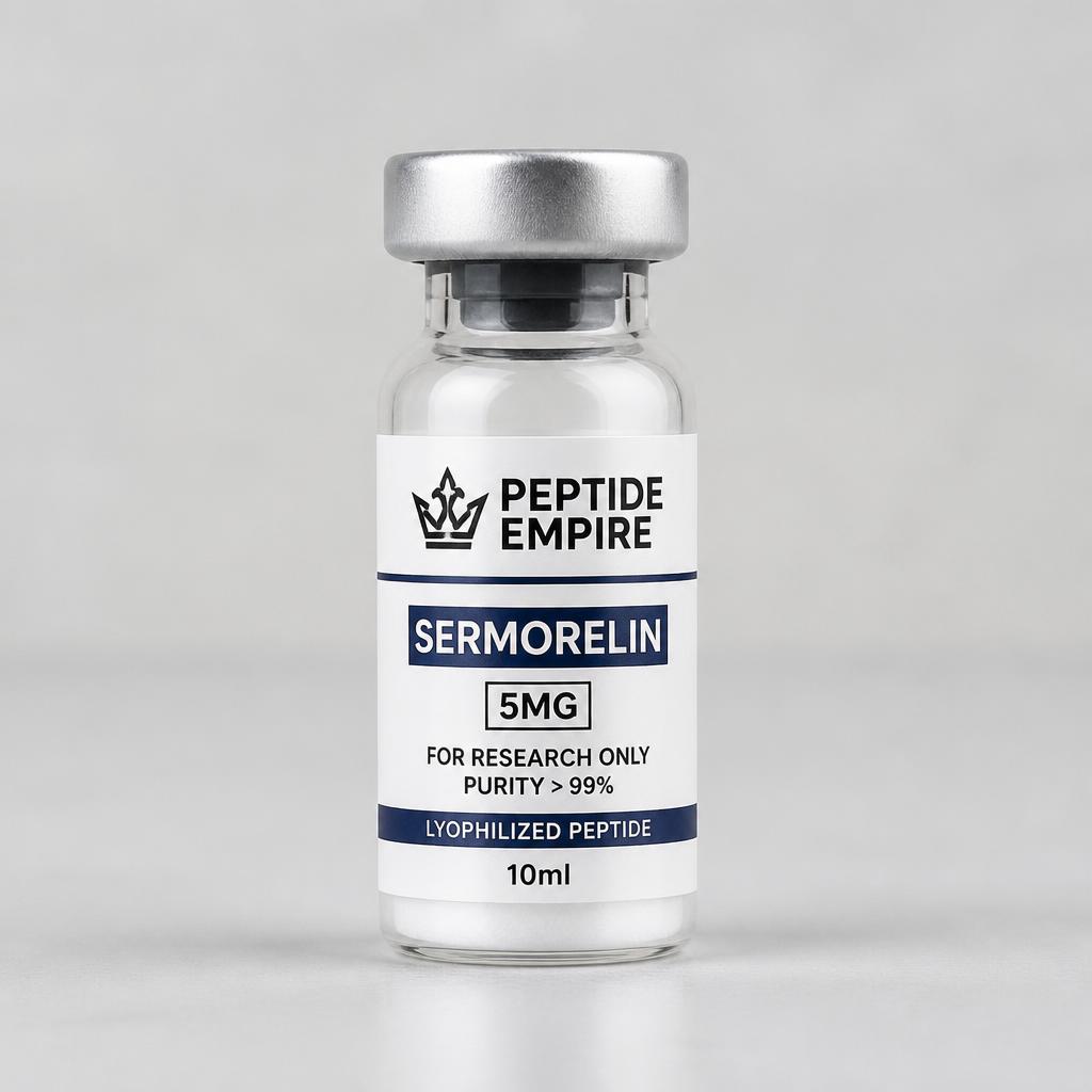 Sermorelin research peptide vial — Peptide Empire