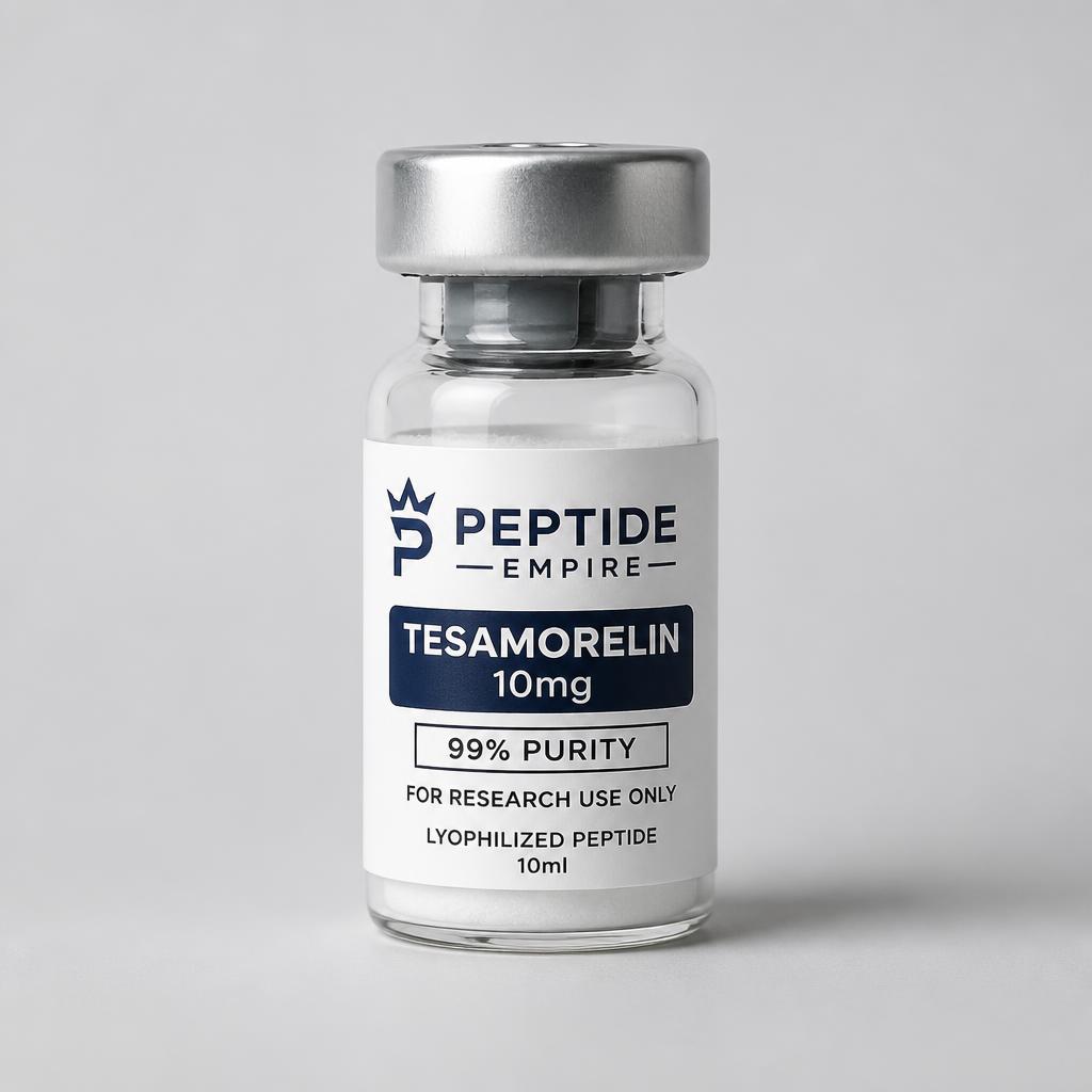 Tesamorelin research peptide vial — Peptide Empire