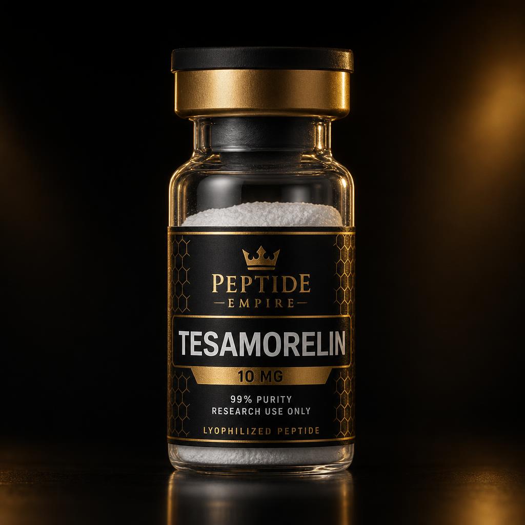 Tesamorelin research peptide vial — Peptide Empire